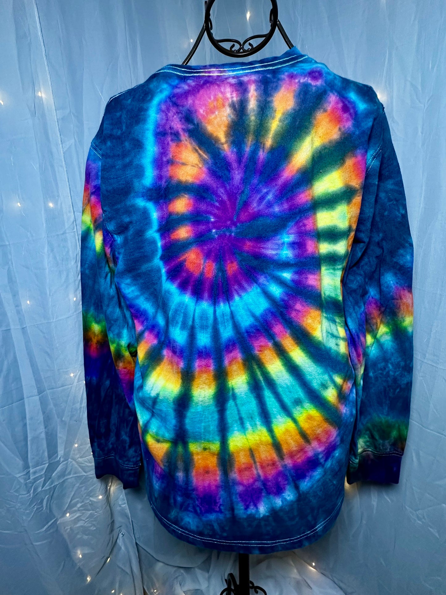 XL Neon Rainbow Spiral Surge Long Sleeve Tee