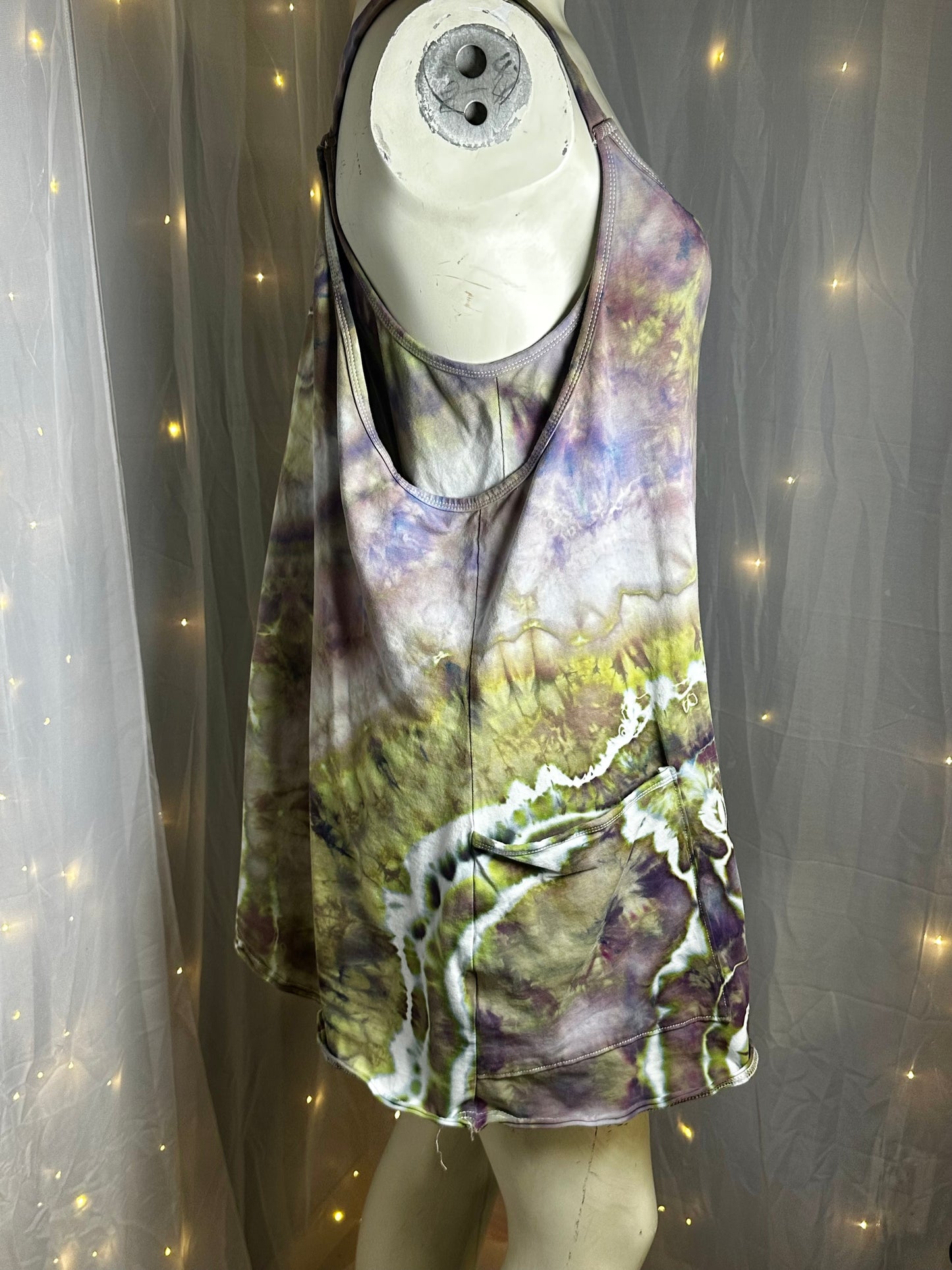 XL Golden Moss Geode Athletic Dress
