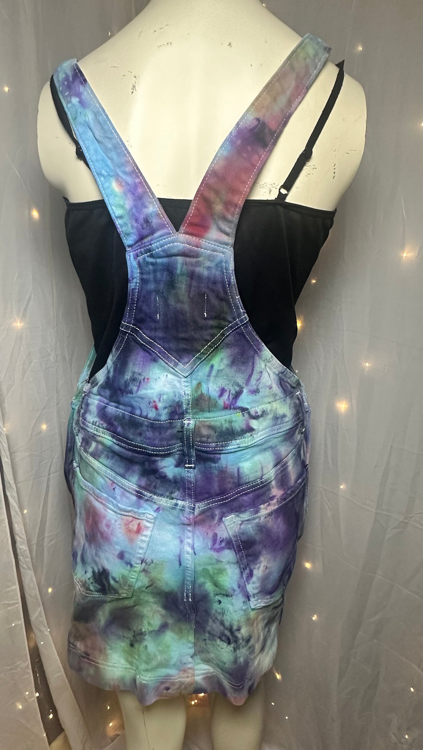 Size 8 Painted Sky Overall Mini Skirt