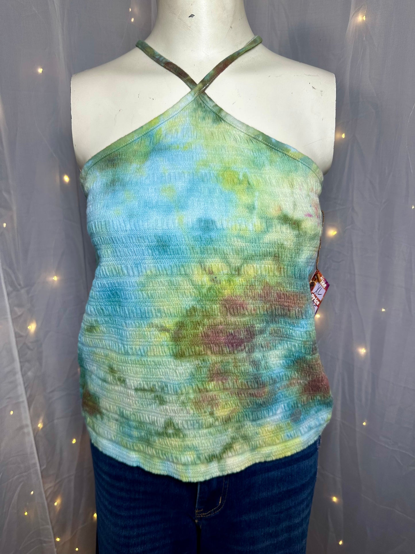 XL Seafoam Garden Crop Top *runs small*