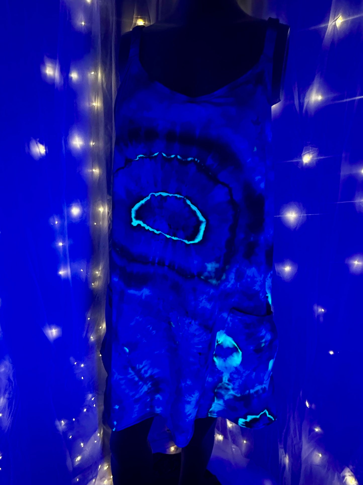 Large Lunar Love Burst Romper Dress *UV REACTIVE*