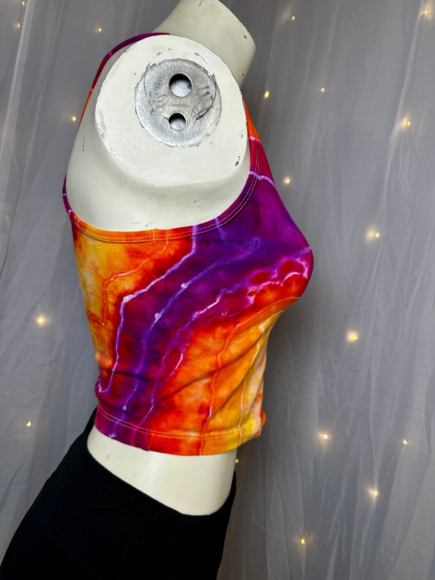 Medium/Large Sangaria Sunset Crop Racerback Tank Top