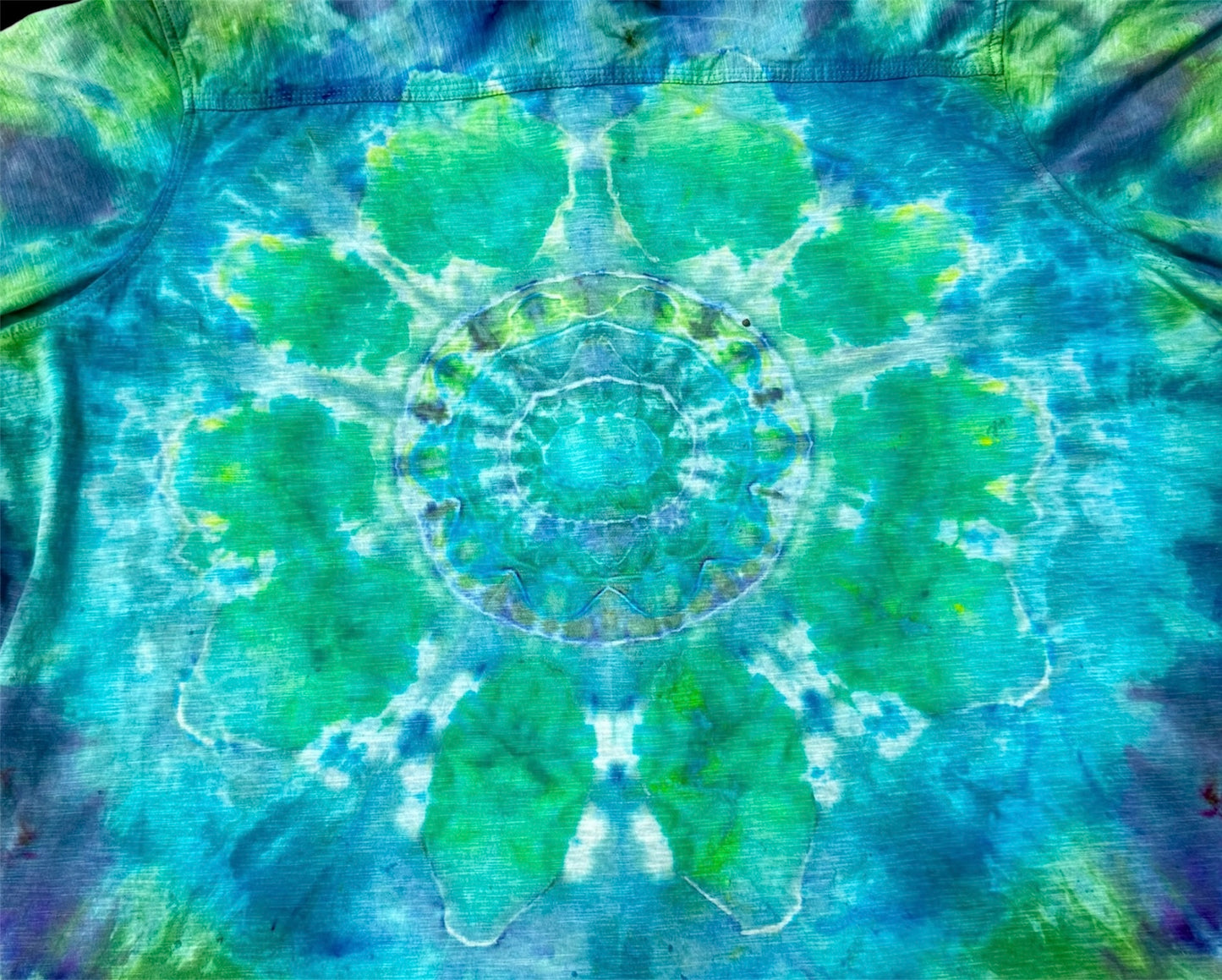 5XL Emerald Lotus Button Down