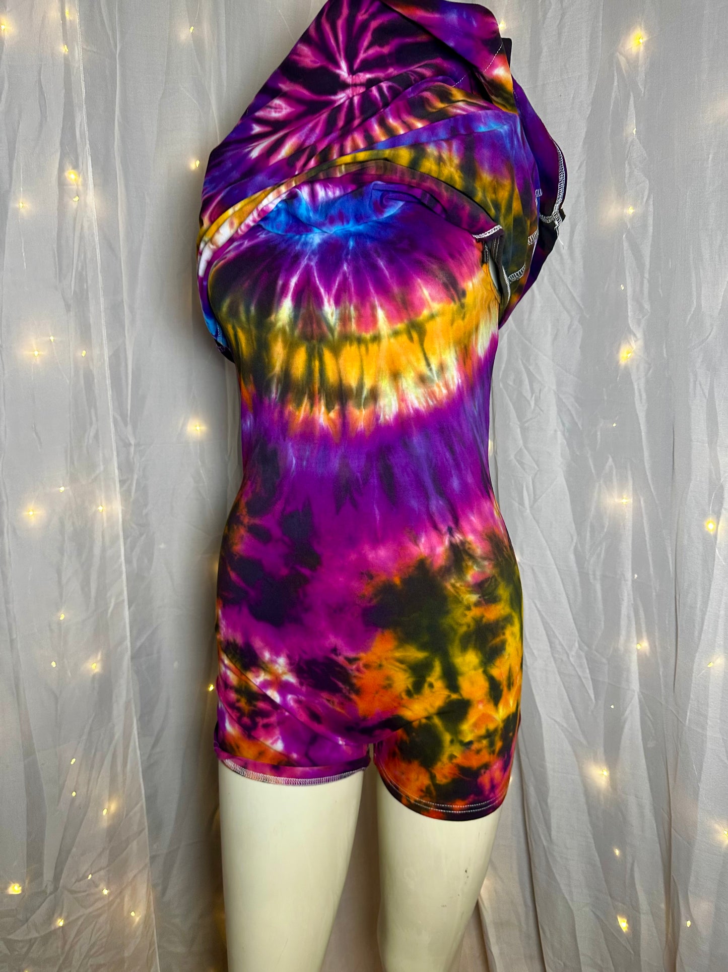Medium Sunset Swirl Athletic Romper Dress