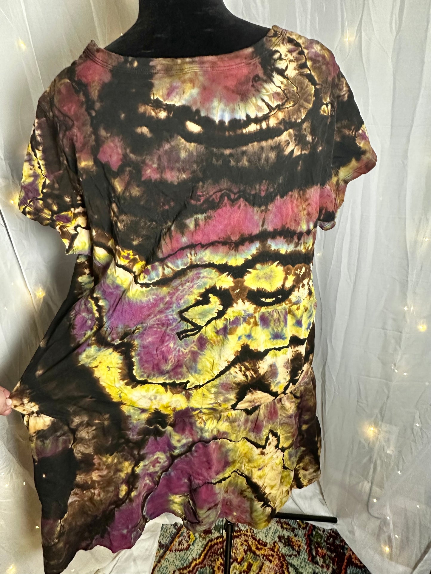 XL Cracked Gold Geode Dress