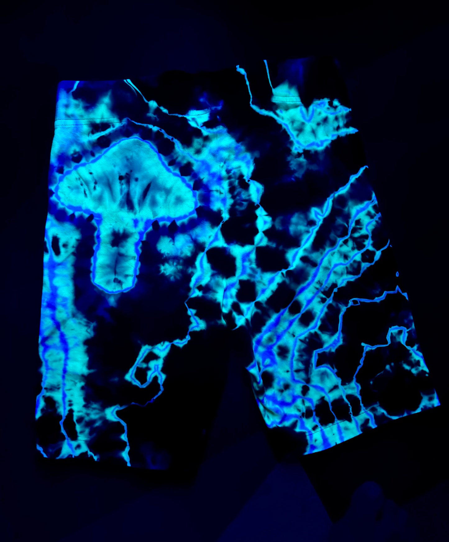 Small Neon Mycelium Biker Shorts
