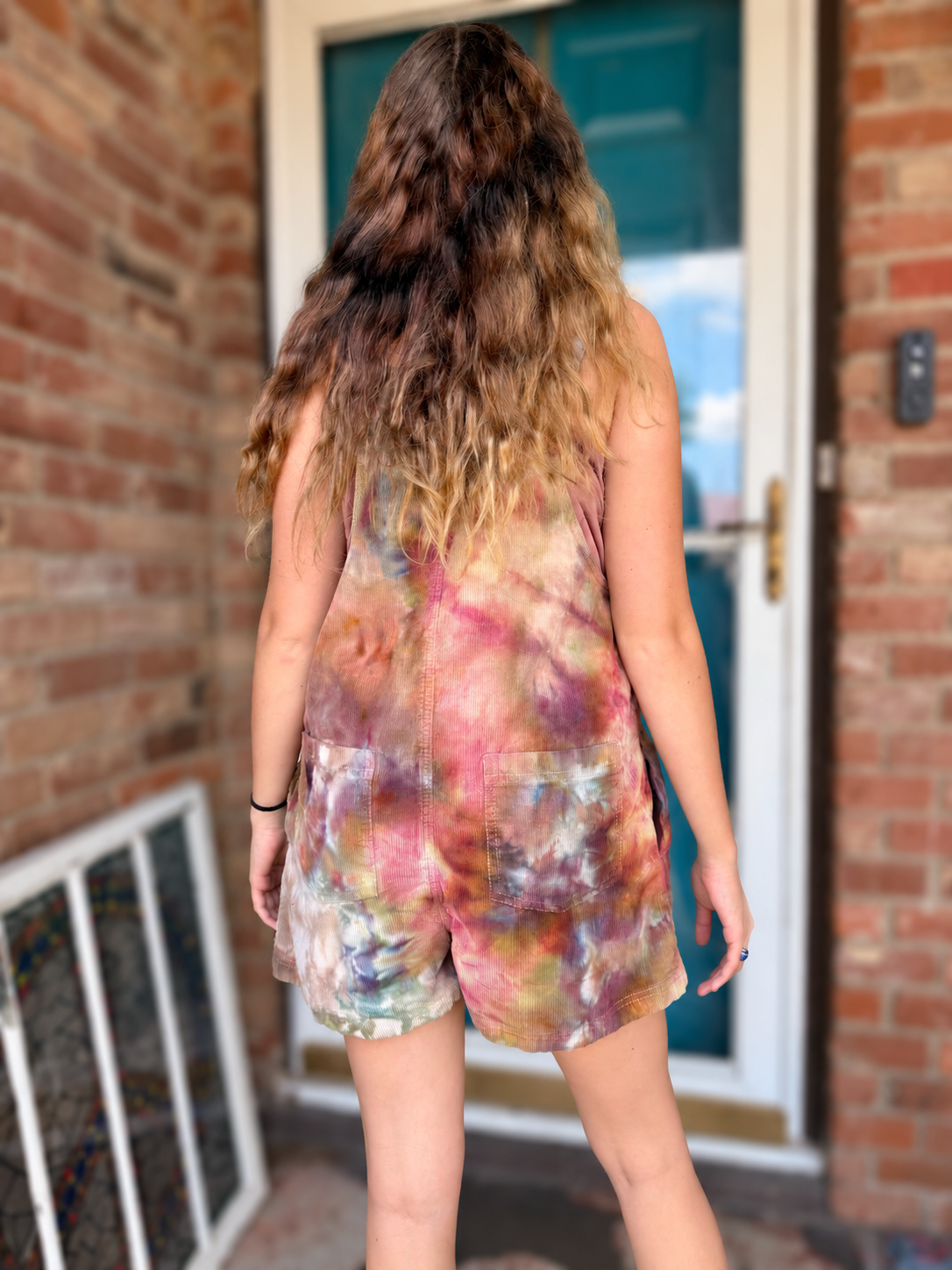 Large Earthbound Wildflower Corduroy Shortalls
