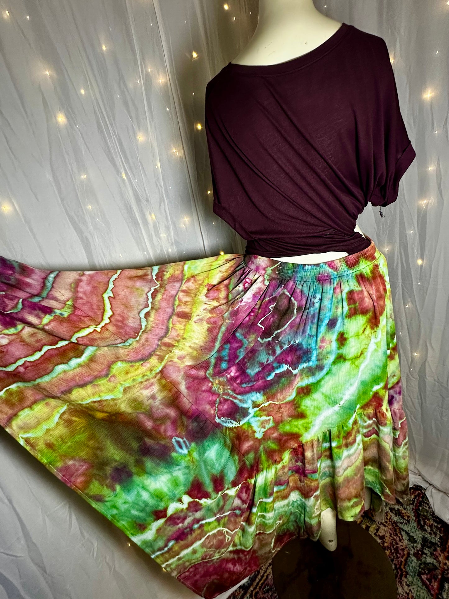 M/L Woodstock Dream Flowy Skirt