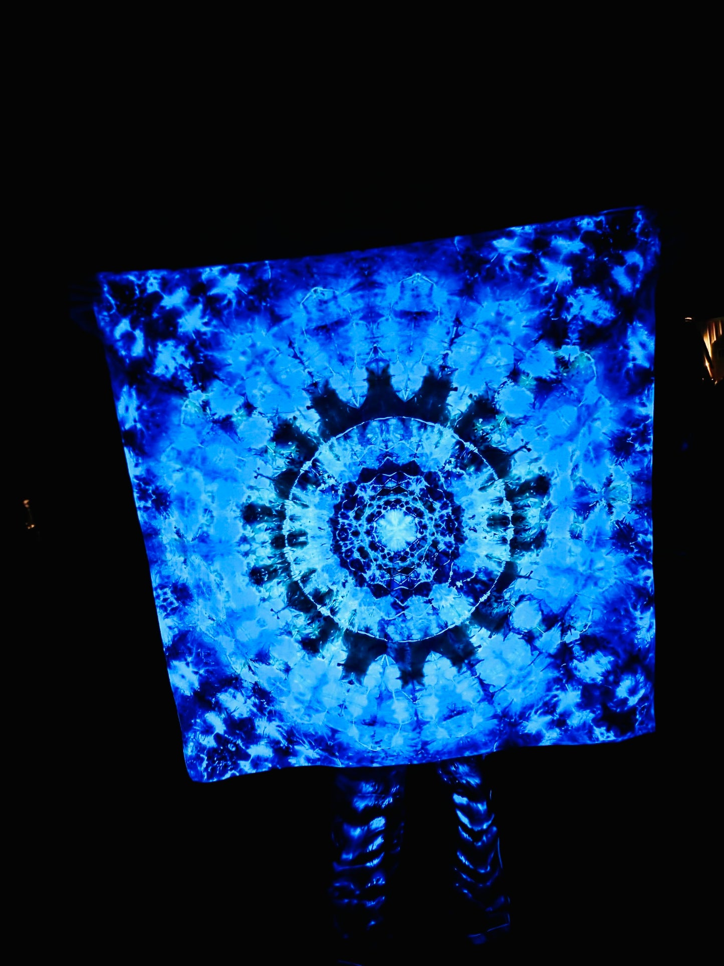 Psychedelic Petals UV Reactive Mandala Tapestry