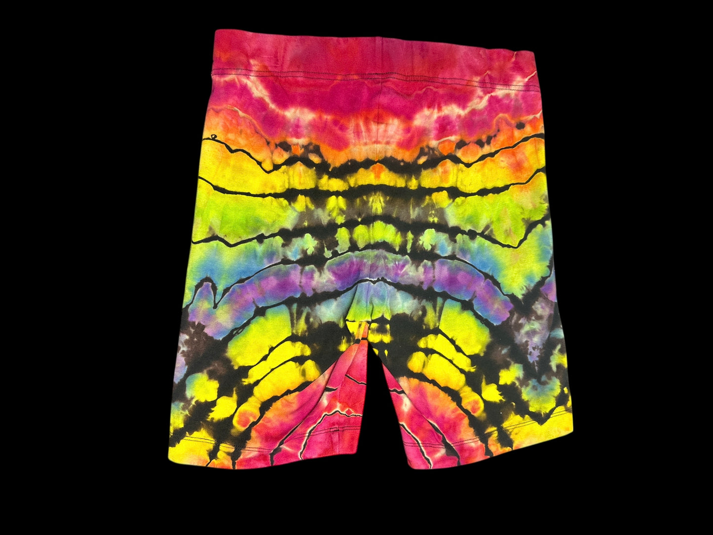 Medium Raimbow Geode Burst Biker Shorts