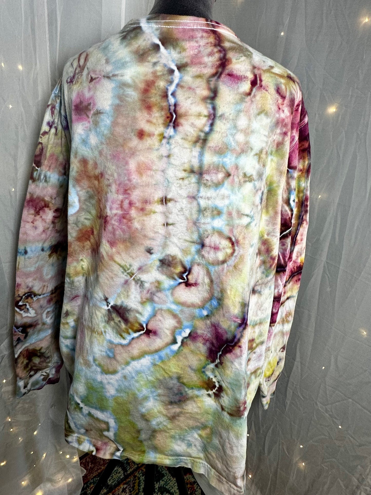 3XL Plum Crazy Lace Agate Long Sleeve T-Shirt