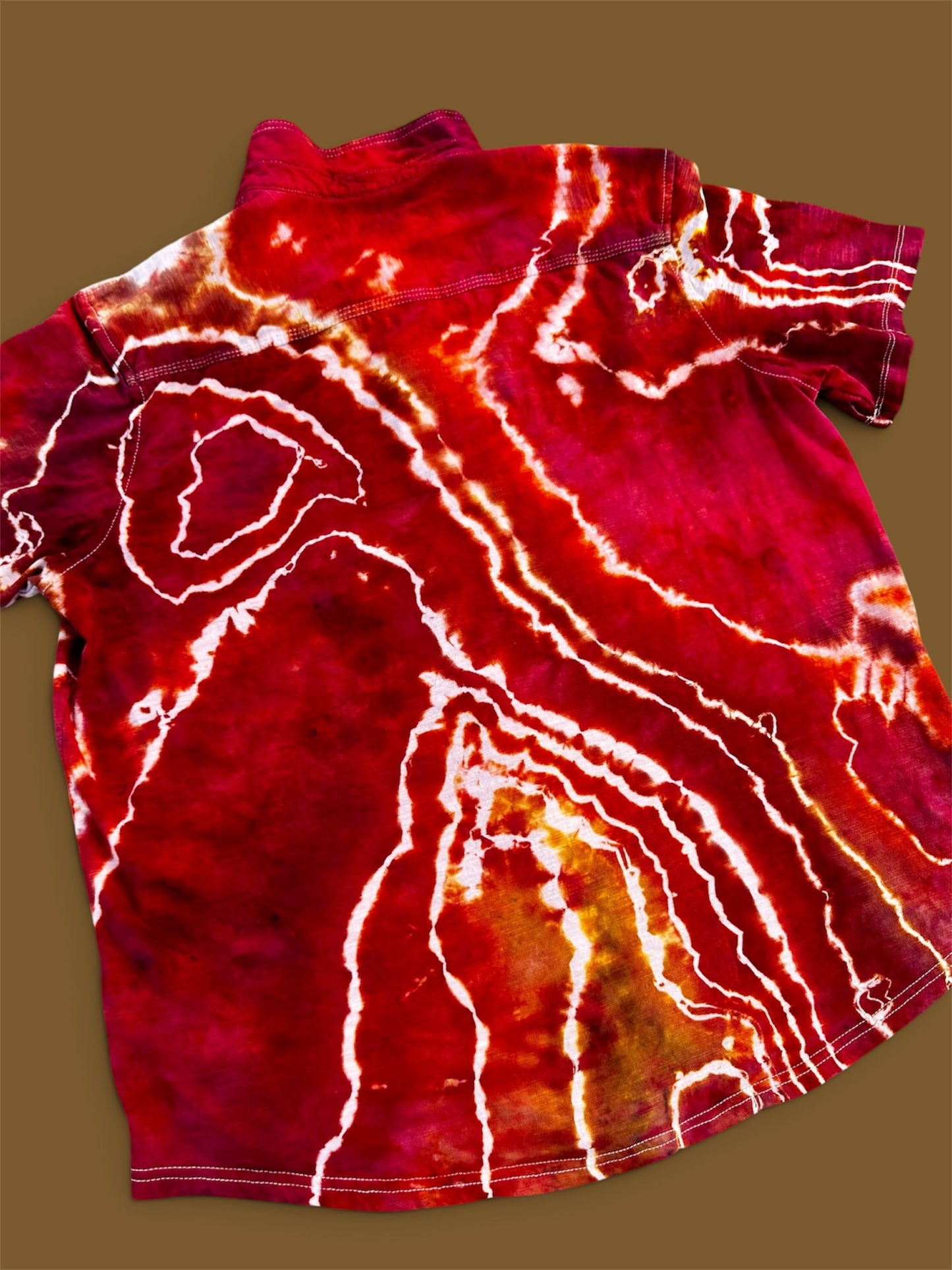 Large Fire Opal Fault Button-Down