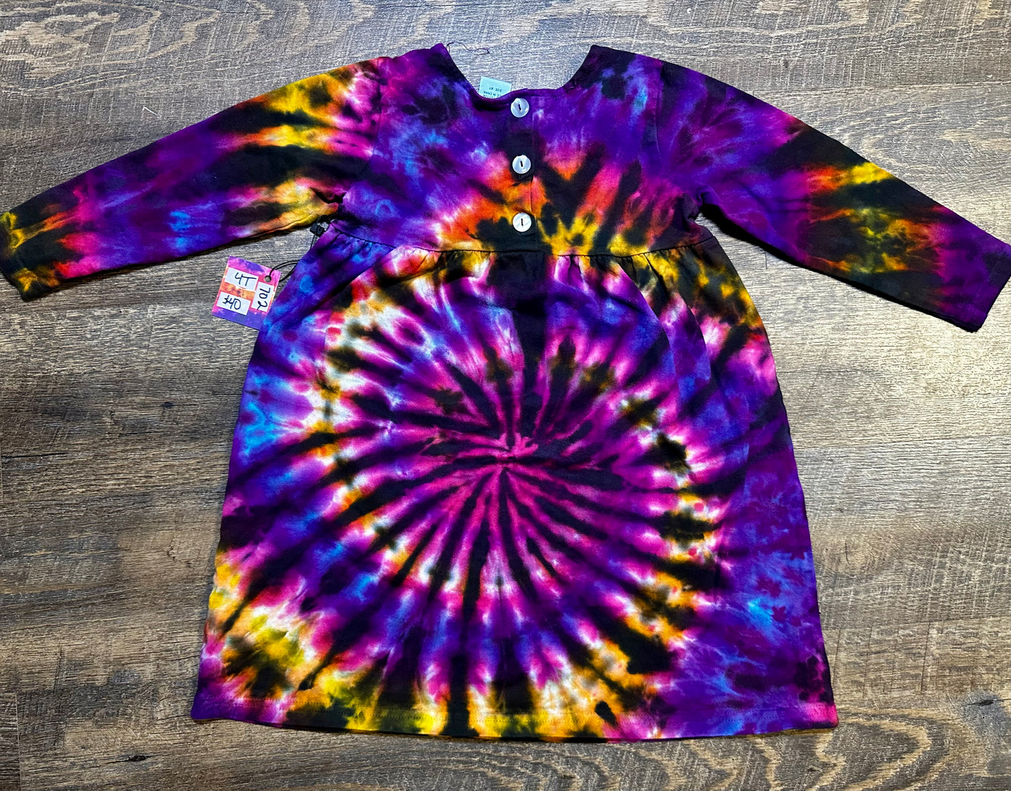 4T/5T Electric Sunset Spiral Dress