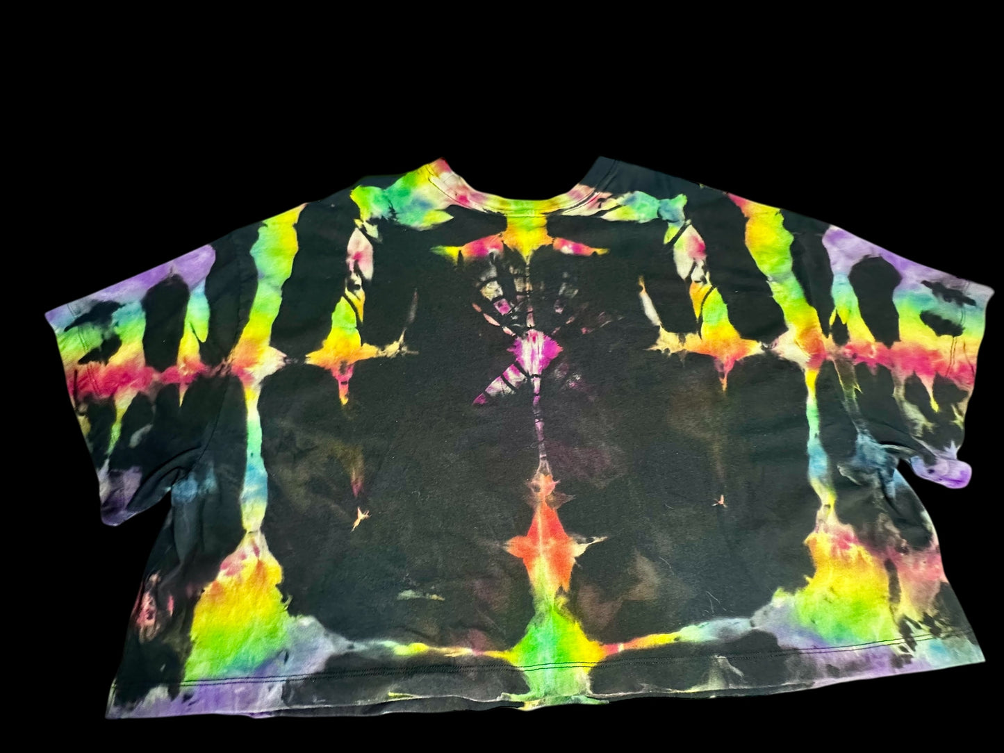 3X Midnight Prism Drip Crop Top