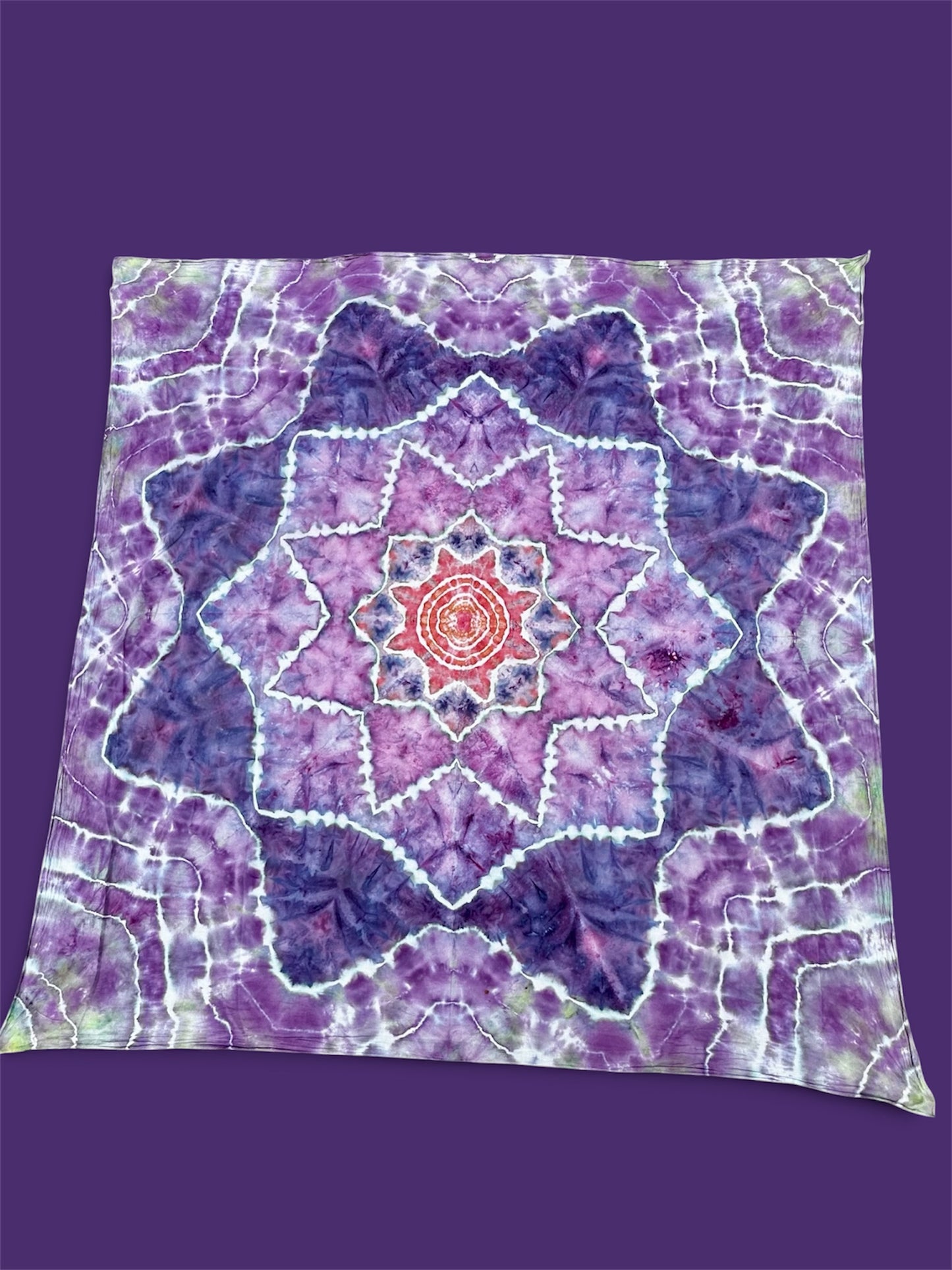 Lavender Lotus Mandala Tapestry