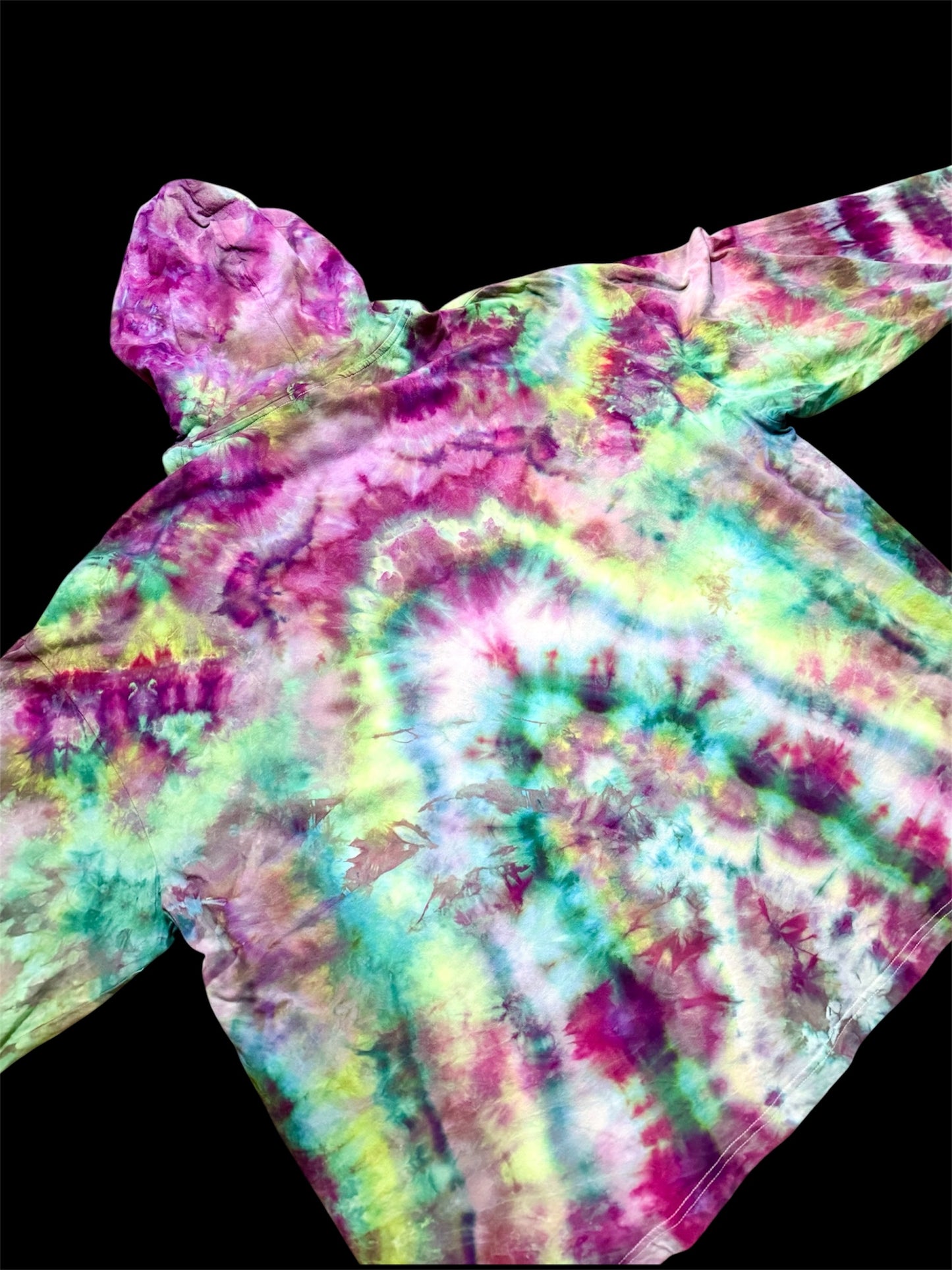 5XL Mystic Kaleidoscope Long Sleeve Hooded Shirt