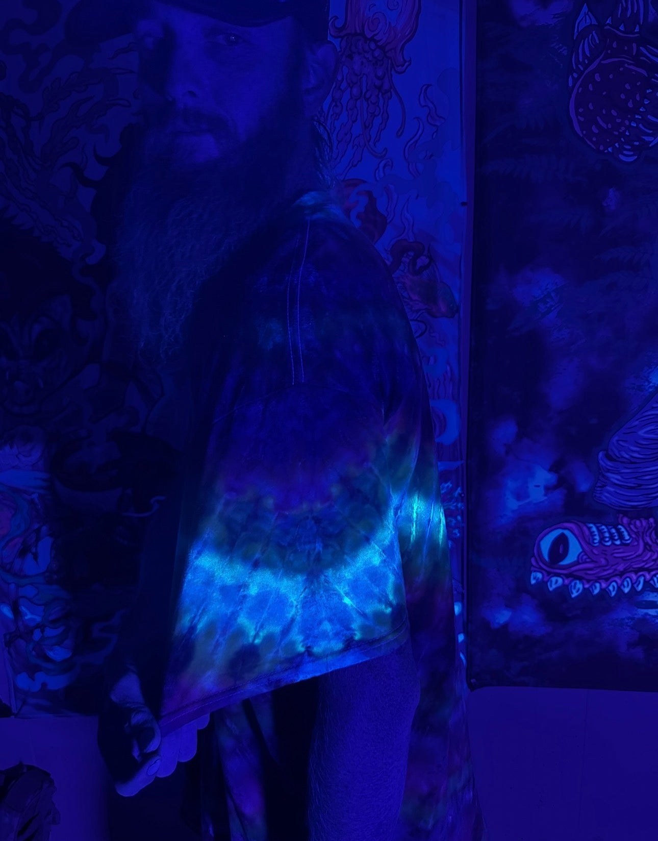 2XL Neon Halloween Vortex Tee *UV Reactive*