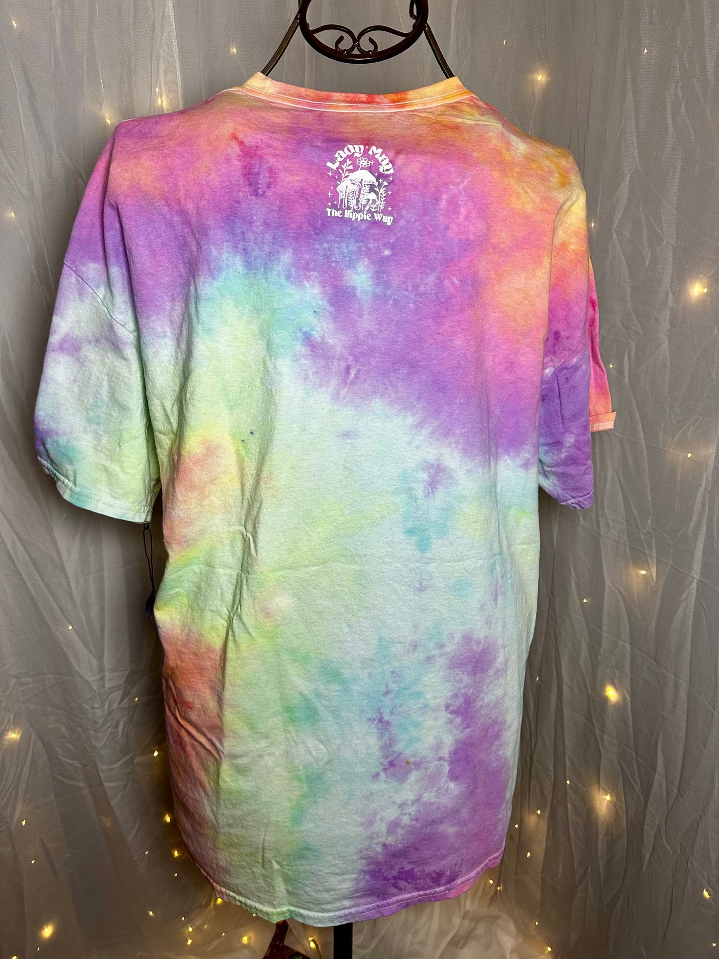 XL Cotton Candy Rainbow Heart Tee