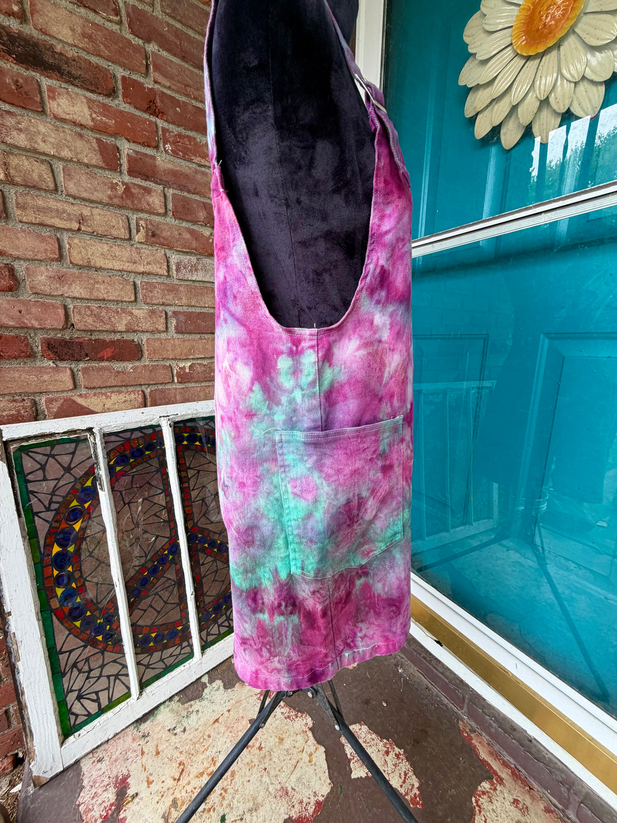 Large Pink Moon Shortall *upcycle*