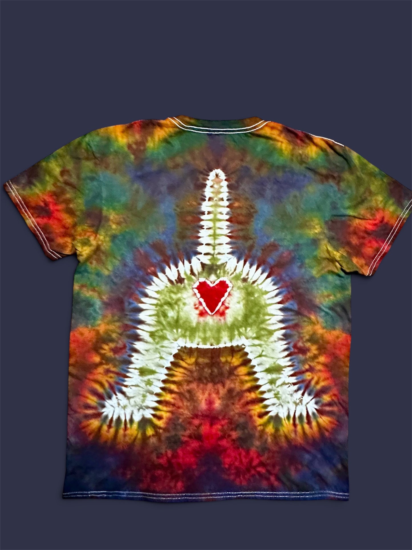 Large Rustic Rainbow Forest Cat Tee
