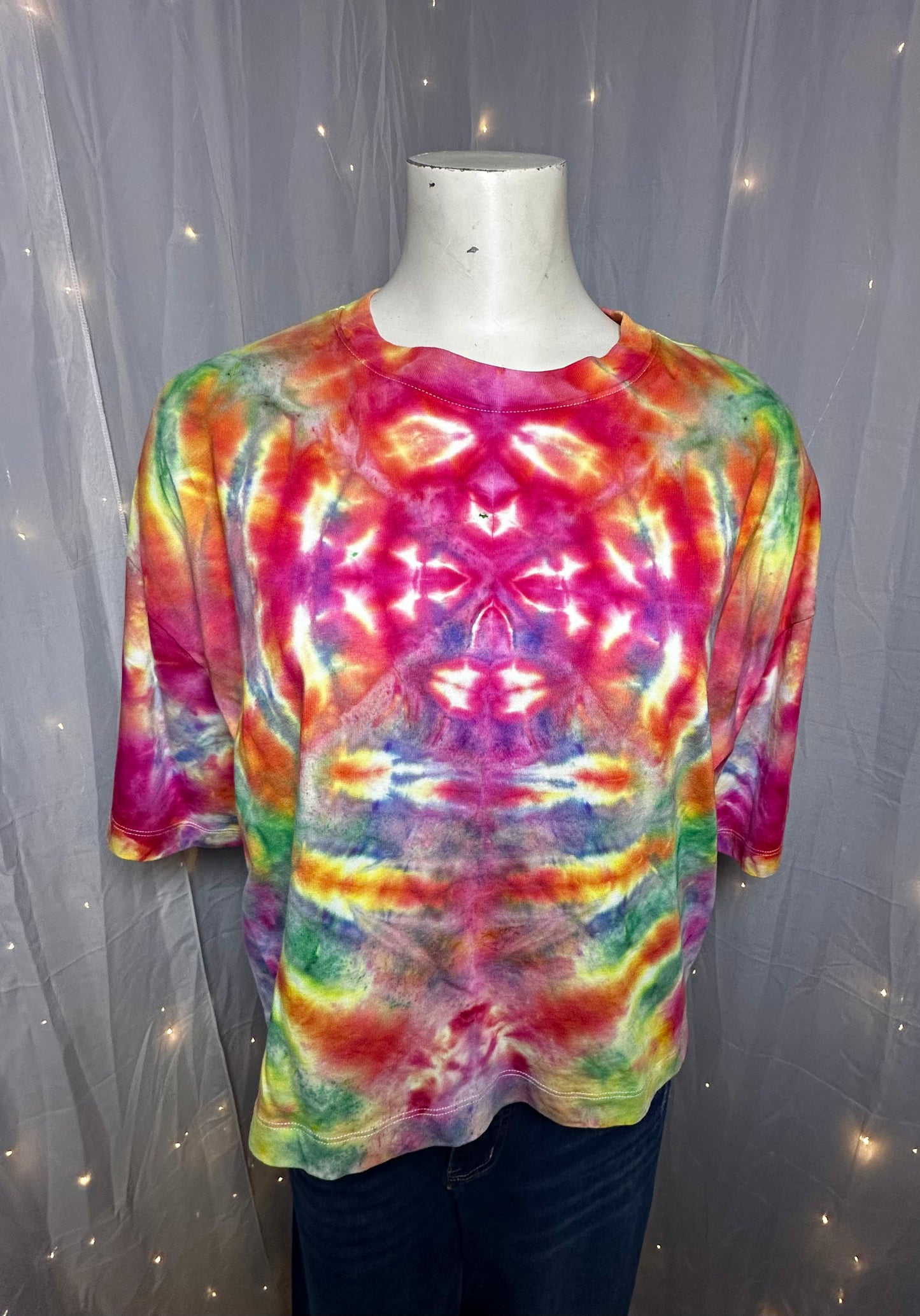 XL Technicolor Vortex Crop Top