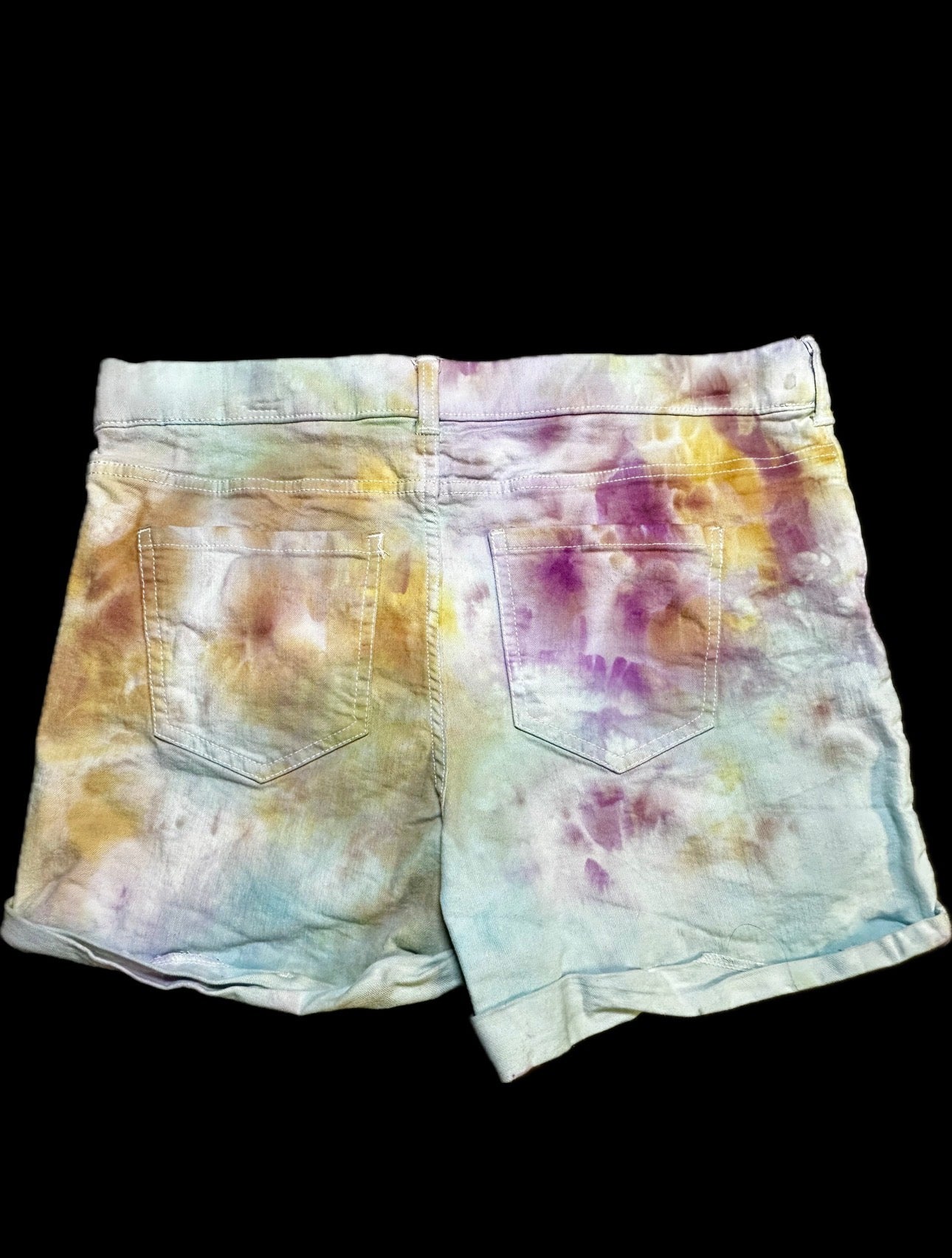 Large Lavender Skies Denim Shorts
