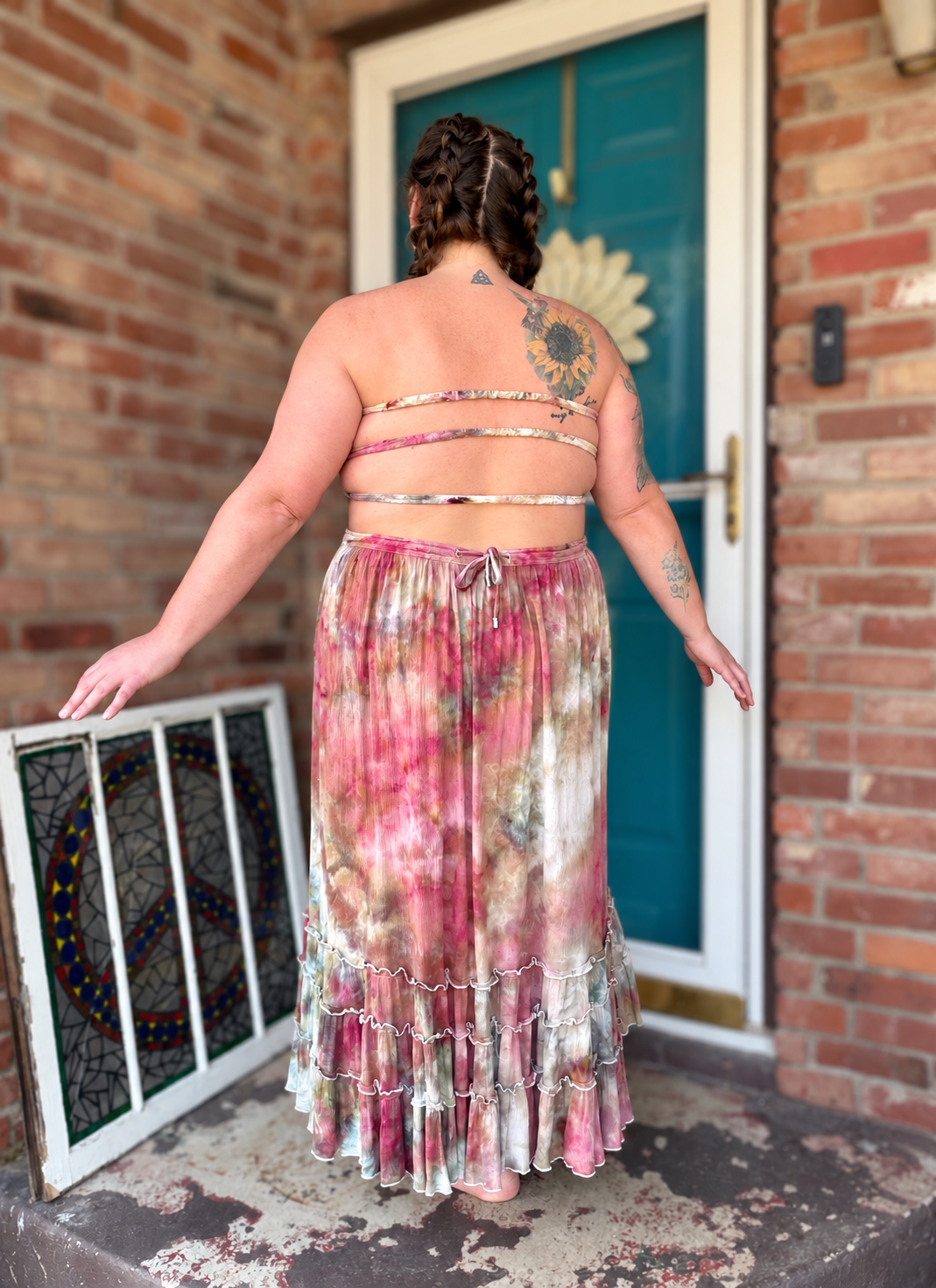 XL Bohemian Daydream Backless Maxi Dress