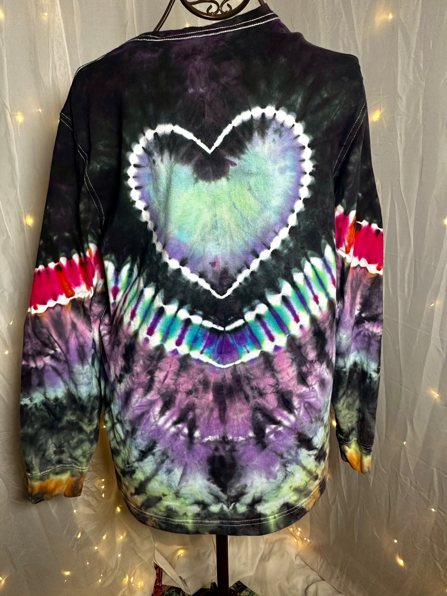 Large Midnight Mood Ring Heart Long Sleeve Tee