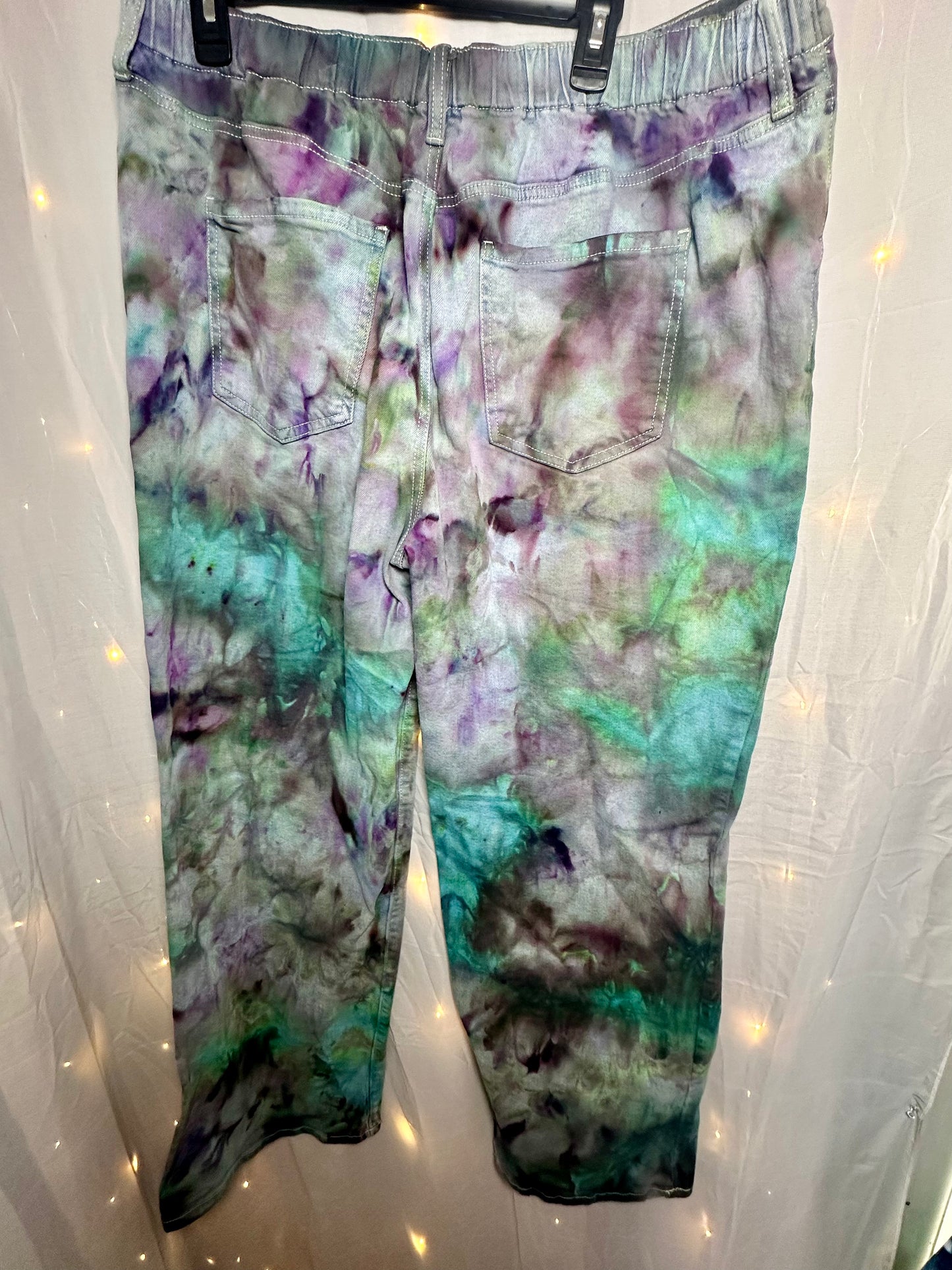 XXL Forest Fog Denim Wide-legged Pants