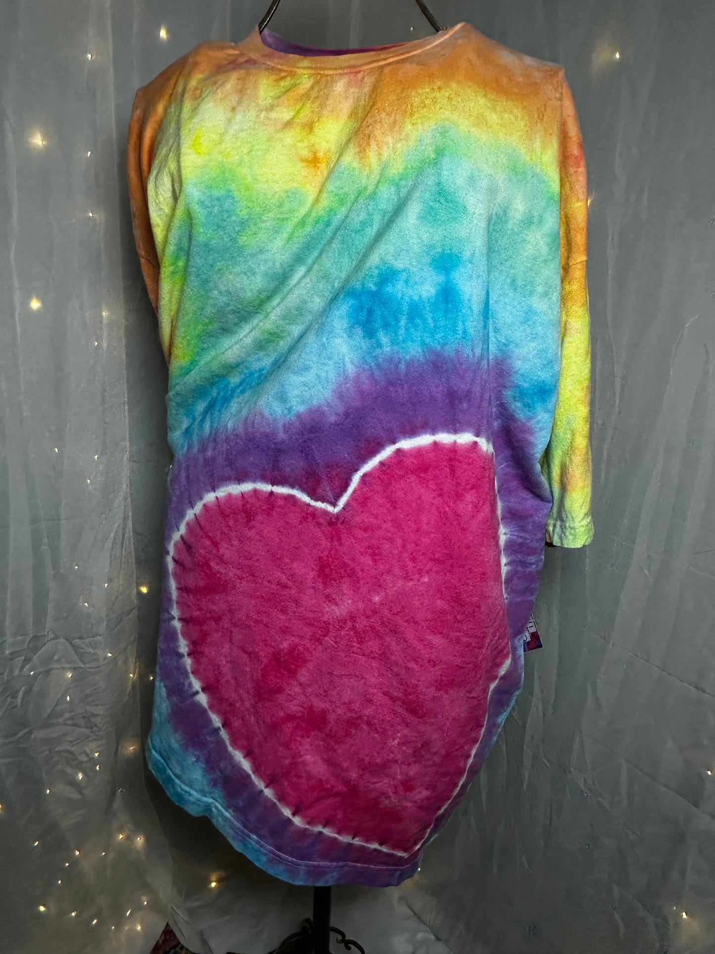 4XL Rainbow Riot Heart T-Shirt