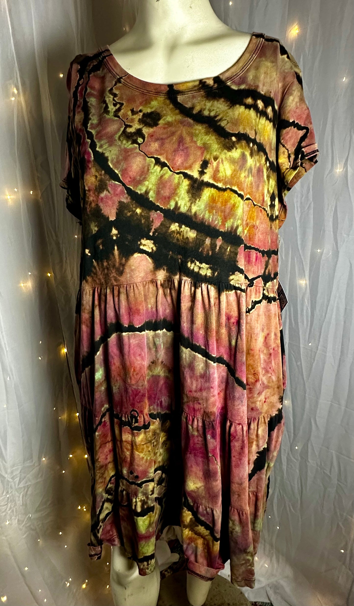 XL Desert Rose Geode T-Shirt Dress