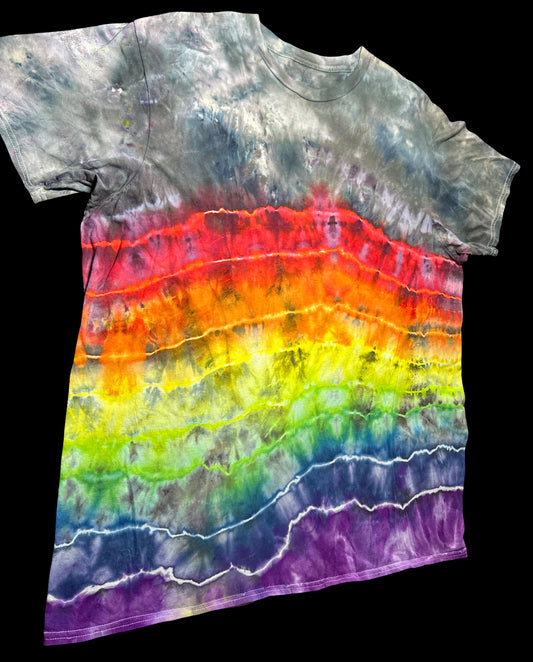 2XL Electric Rainbow Geode Tee