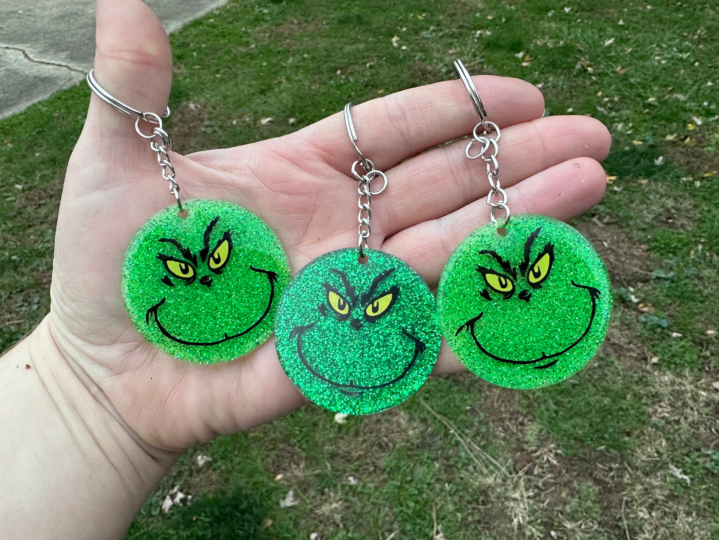 Grinch Inspired Keychain