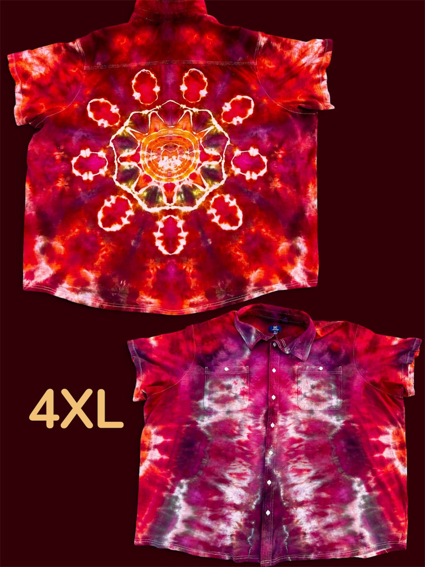 4XL Solar Bloom Button Down