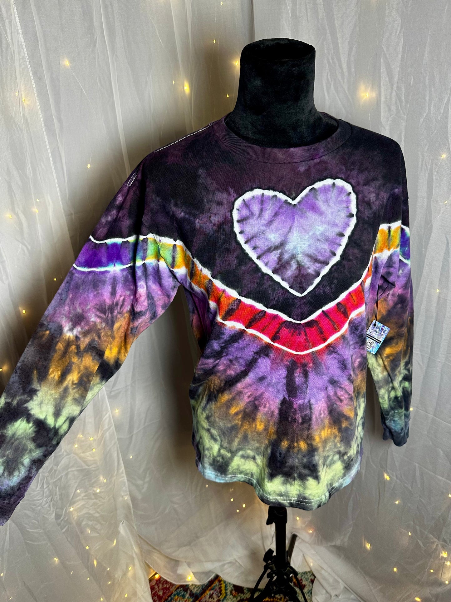 Youth XL Cosmic Ember Heart Long Sleeve Tee