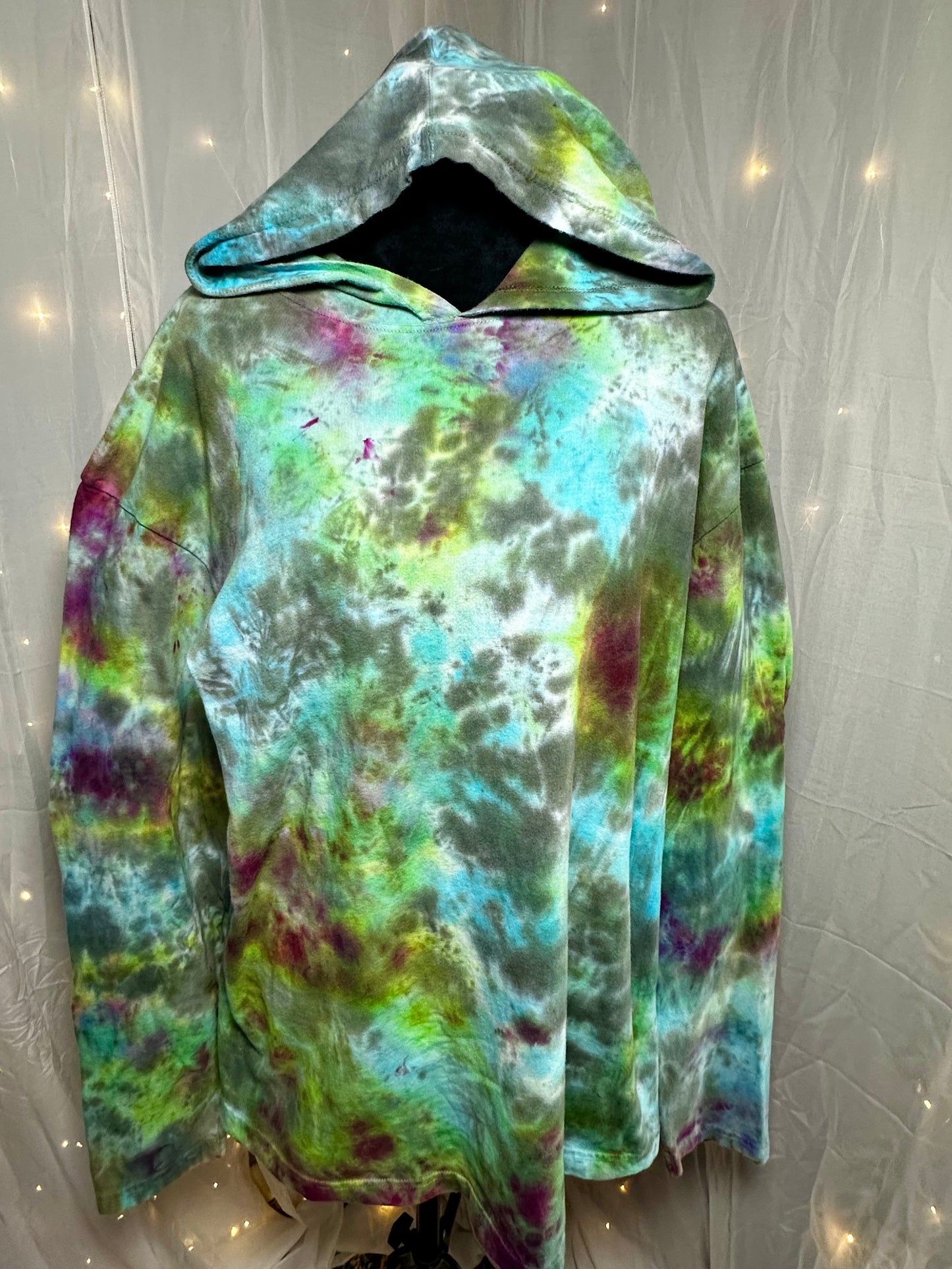 XL Toxic Tide Oil Spill Hooded Long Sleeve Tee