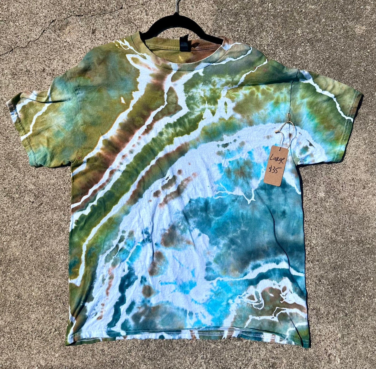 Large Teal/Green/Bronze tee 🏝️