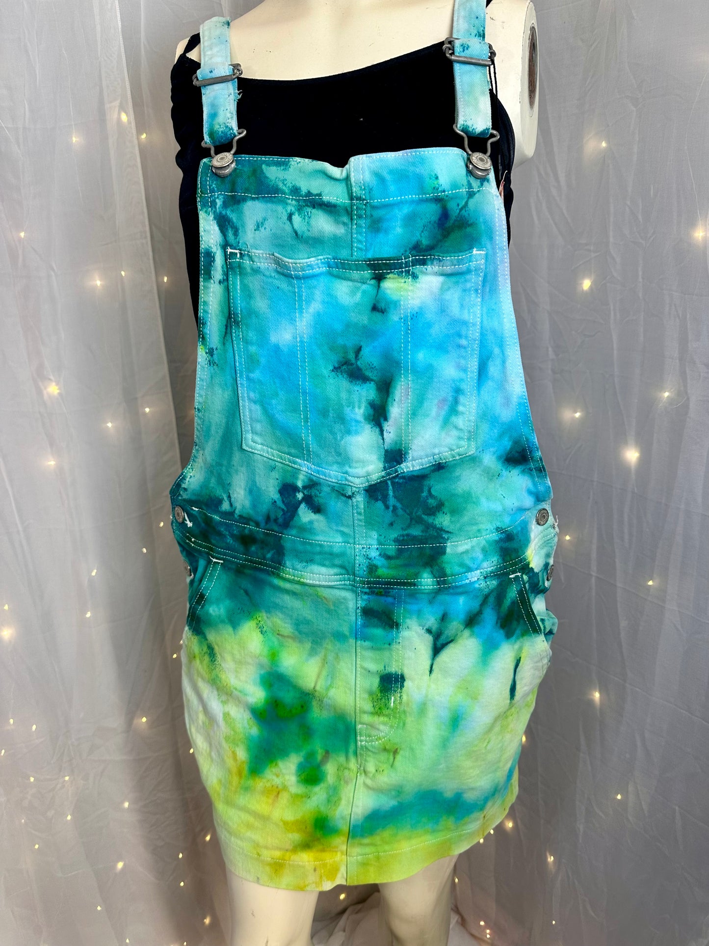 Size 12 Lagoon Splash Overall Skirt