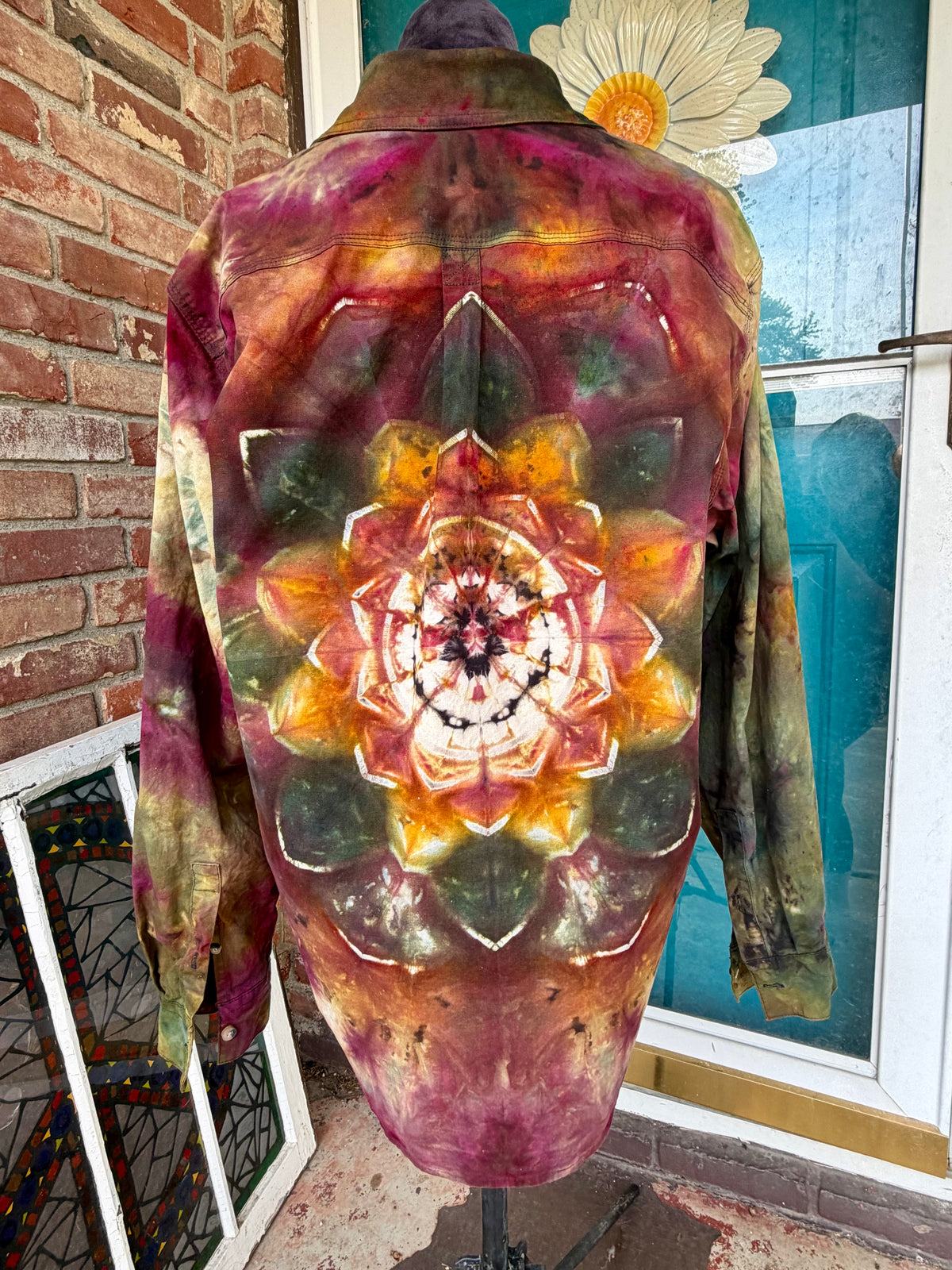 Large Fallen Leaf Mandala Button Down Shirt