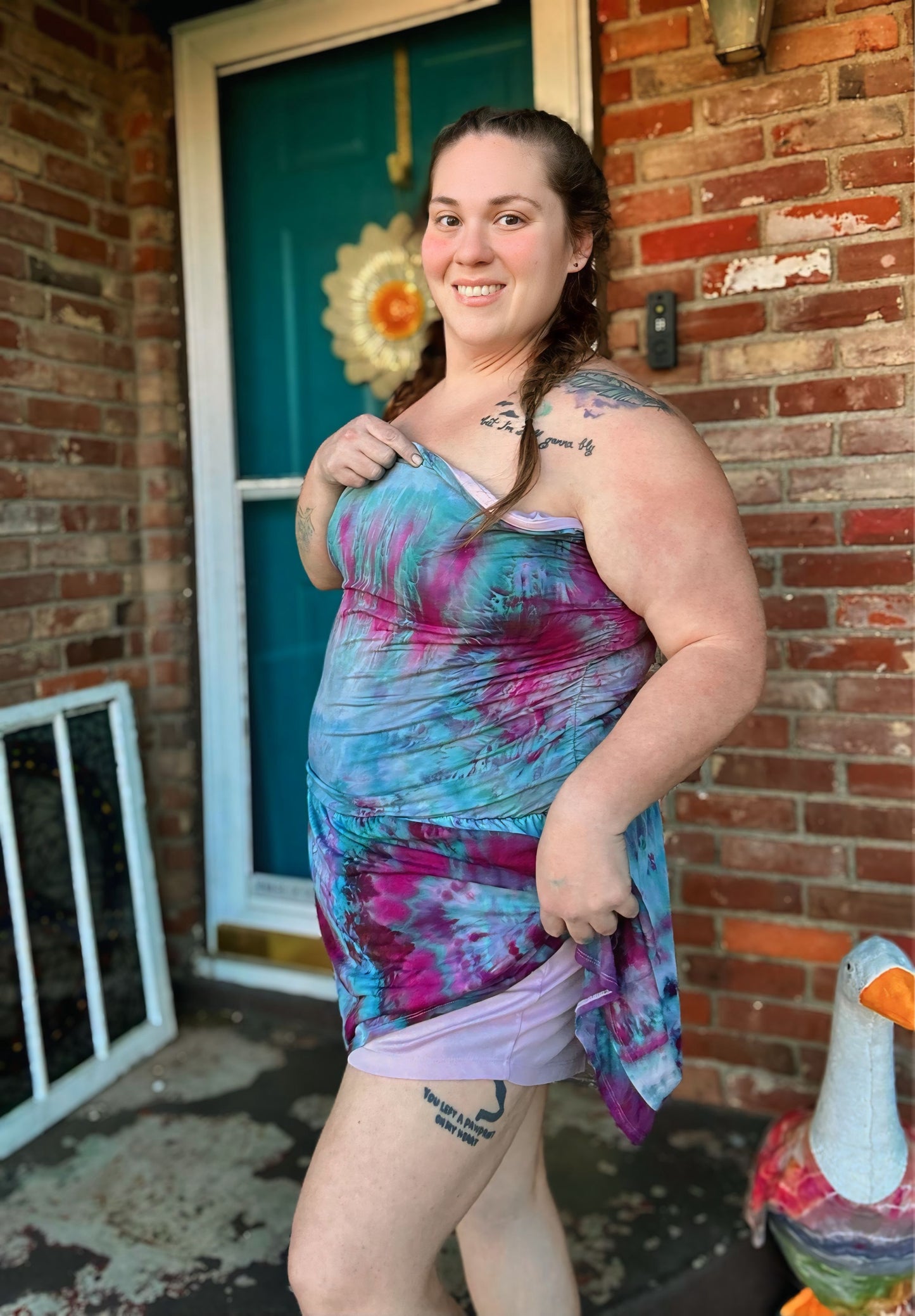 3X Tropical Mirage Romper