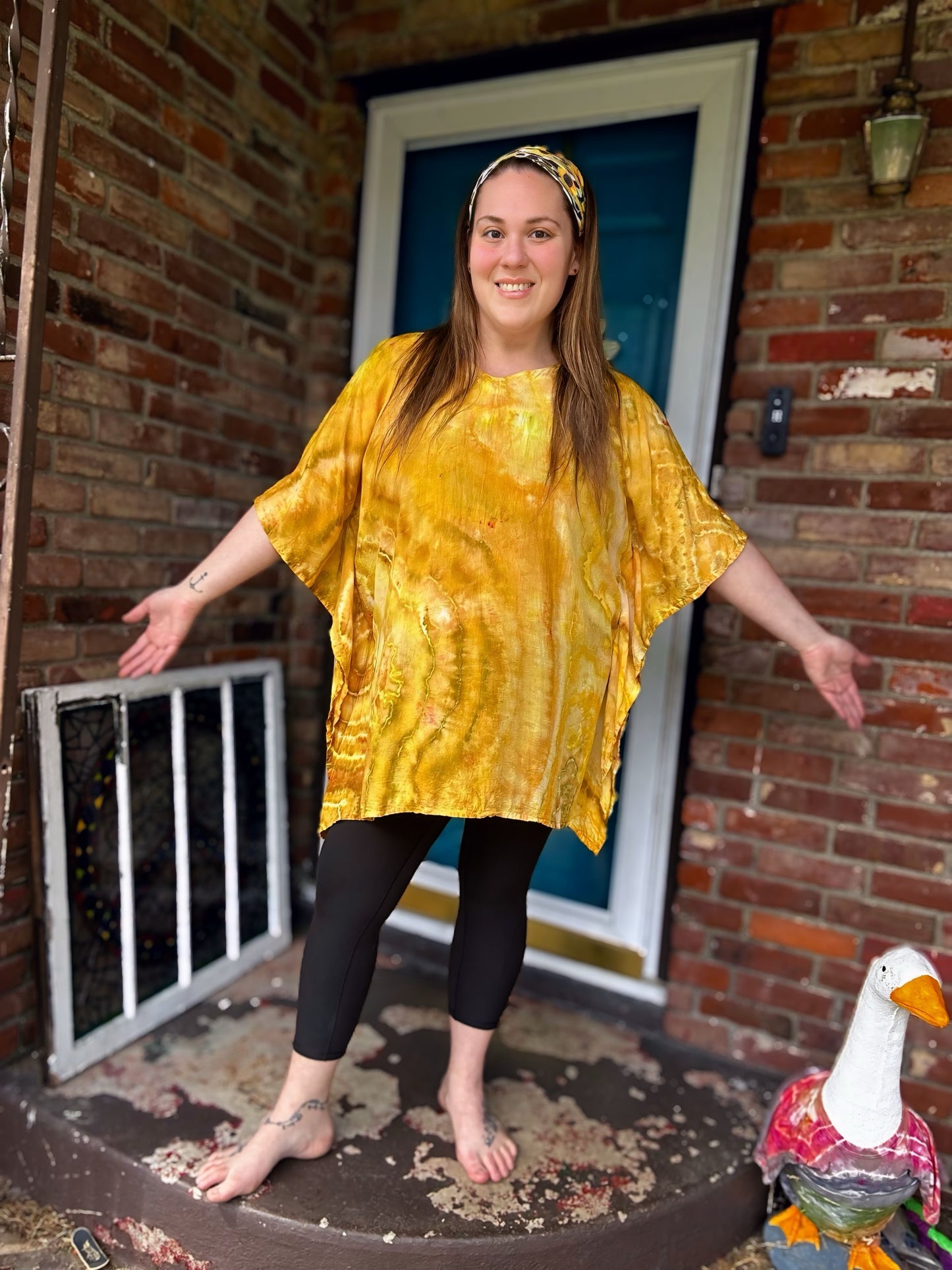One Size Sunflower Soul Kaftan Poncho