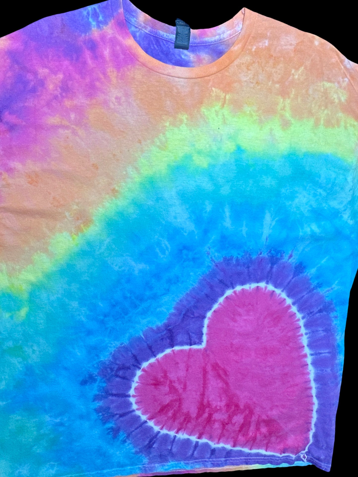 2XL Rainbow Riot Heart Tee