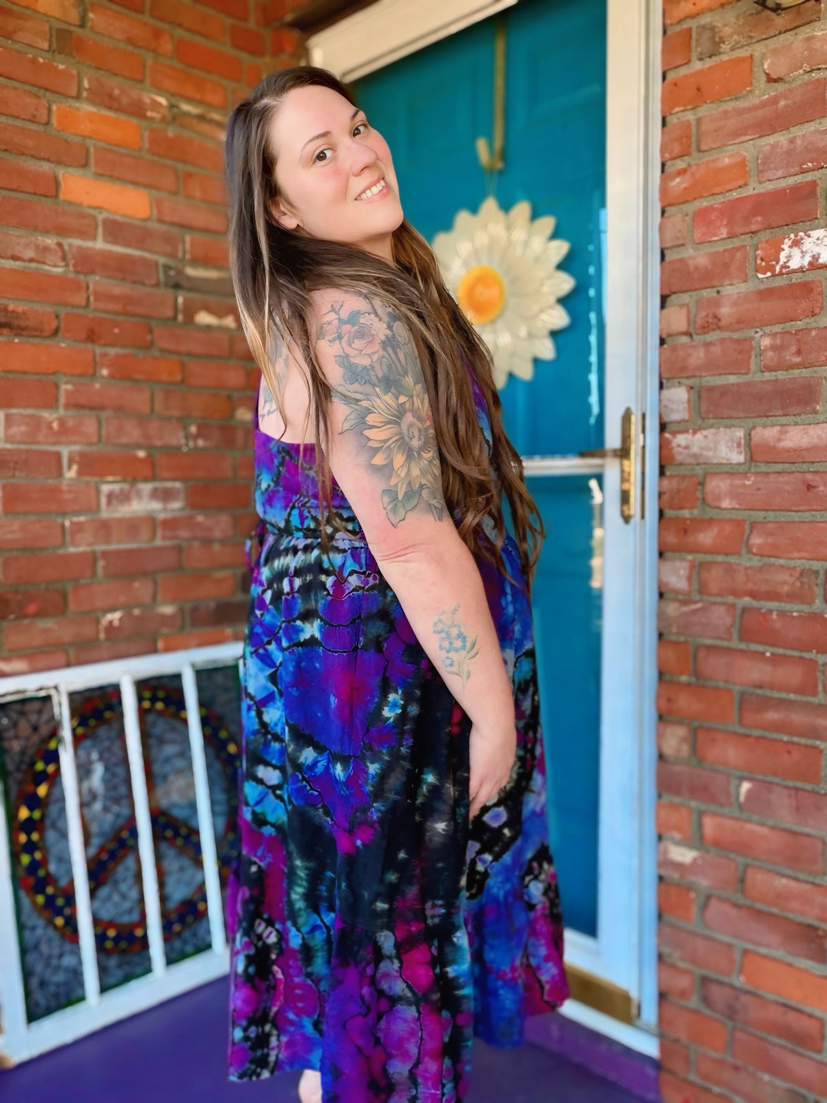 XXL Midnight Aurora Midi Dress