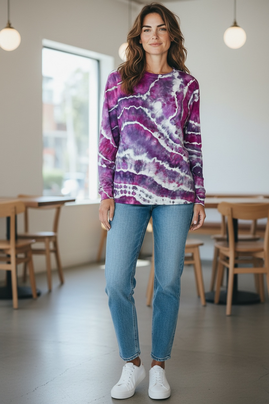 Medium Back Porch Amethyst Long Sleeve Tee