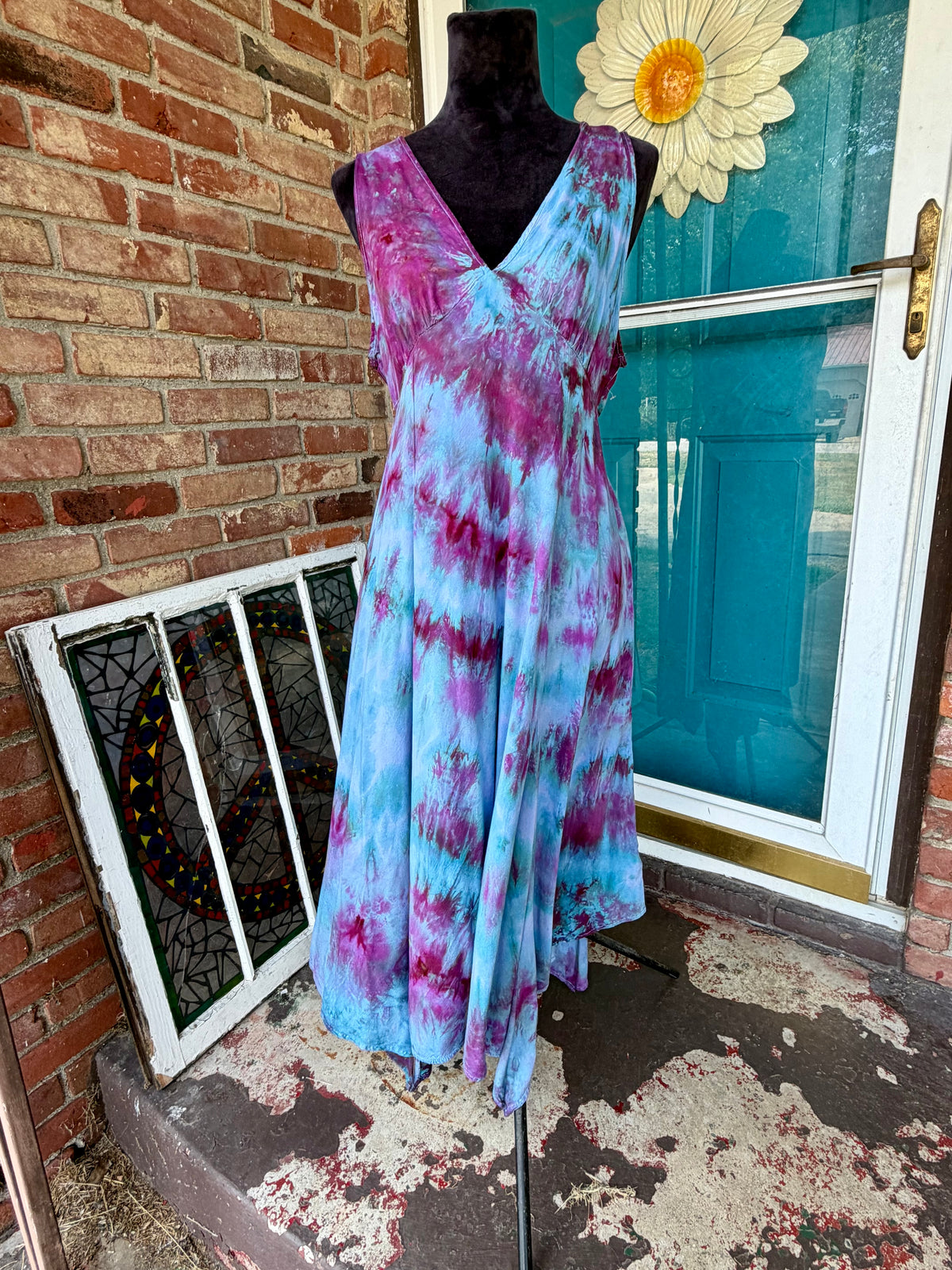 Large Lavender Moon Asymmetrical Dress