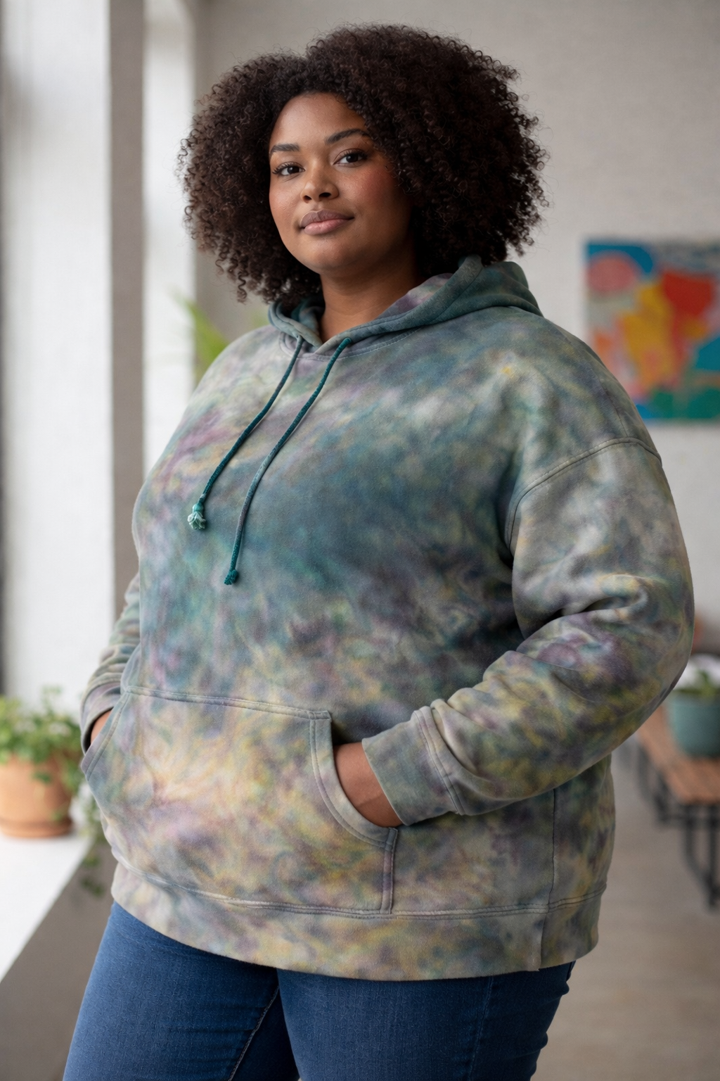 3XL Smoky Opal Ice Dye Hoodie