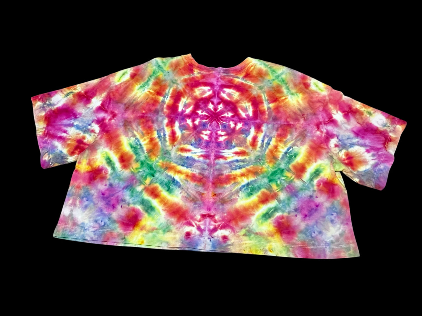 XL Technicolor Vortex Crop Top