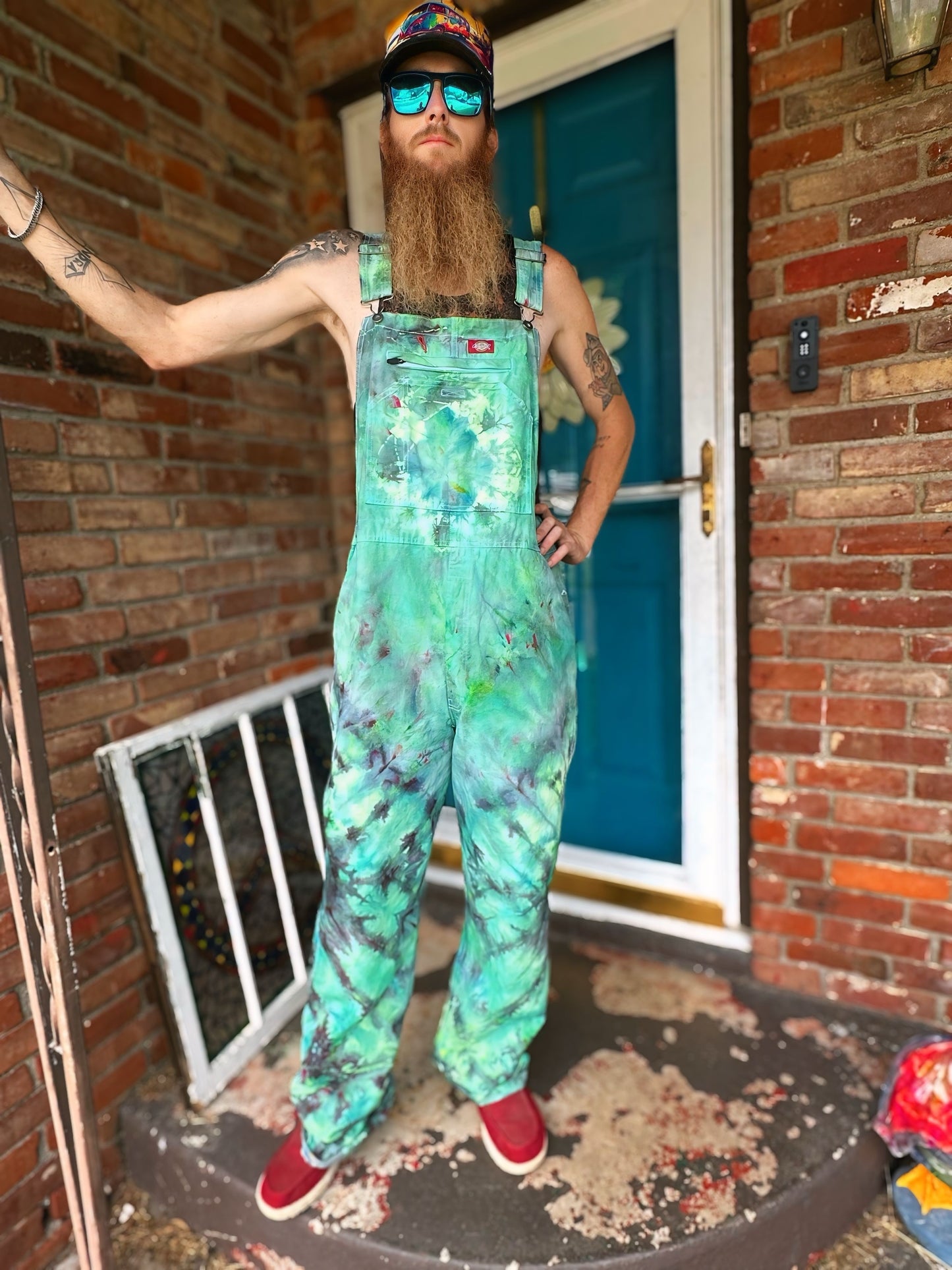 36x34 Alien Lagoon Dickies Overalls *UV Reactive*