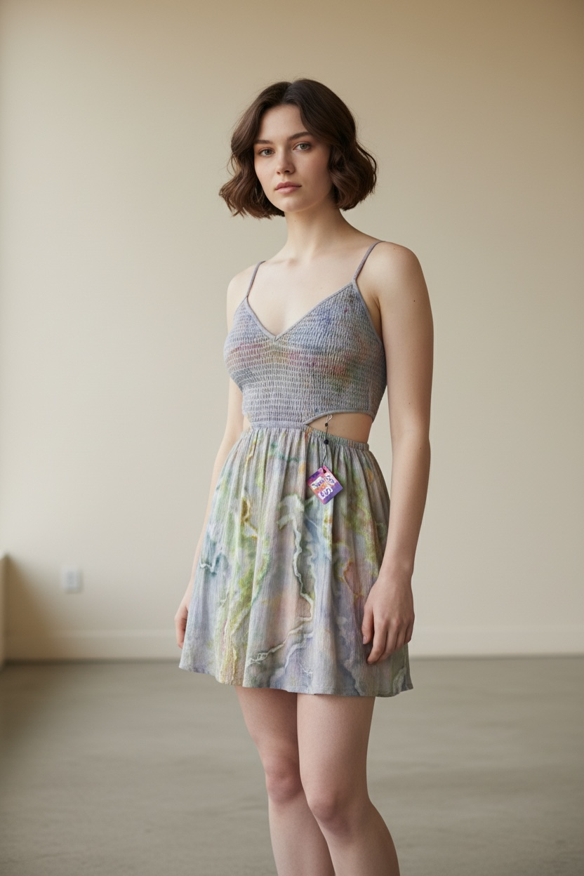 Small Mother of Pearl Watercolor Dress