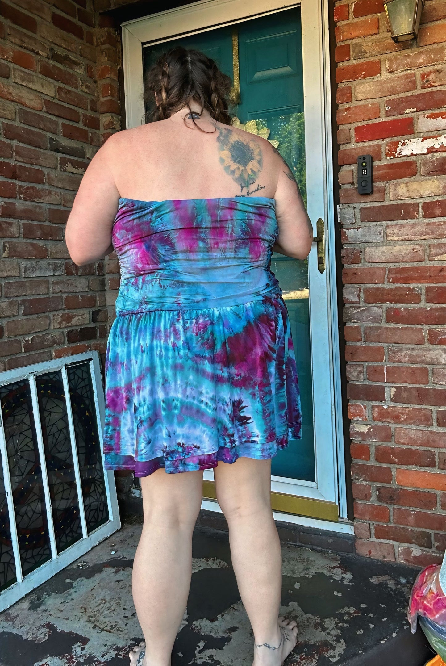3X Tropical Mirage Romper